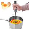 Cafopgrill Miscelatore per frullatore per uova, cucina in acciaio inossidabile Strumento di cottura per frullatore per frullatore per uova portatile con rotazione semi-automatica