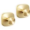Manillefu Gancio a ventosa in acciaio inox, ganci a ventosa per finestra, per doccia, cucina, bagno (oro)