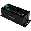 StarTech.Com HUB Industriale USB 3.0 a 7 Porte, Perno e con centratore USB 3.0 con ESD 350W e Protezione da Sovratensioni, Montabile diN