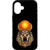 Wholesome Sketch Co Custodia per iPhone 16 Ra Sun Disk Falcon Dio Antico Egitto Mitico Arte