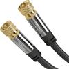 KabelDirekt - Cavo SAT, Antenna TV, Coassiale - 0,8 m - Cavo Satellitare 4K con connettore F in metallo - Disponibile in 0,5-30 m (per radio/TV, DVB-T, DVB-C, DVB-S/DVB-S2, internet, nero)