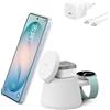 Belkin UltraCharge Caricatore Wireless Magnetico 3 in 1 Qi2.2 25W con Porta USBC, Stazione di Ricarica per Samsung Galaxy S26, Galaxy Watch, Pixel 10, Pixel Watch, Apple Watch, con Alimentatore 45W