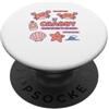 Maglietta Estiva Vacanza Al Mare Sole Es T-shirt Estiva Per Le Vacanze, Retrò, Spiaggia, Granchi, PopSockets PopGrip Adesivo