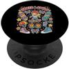 Skate & Smile Vibes Kawaii Skateboarder Bambino Skateboarding Fun Design PopSockets PopGrip Adesivo