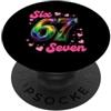 Maglietta Meme Divertente 67 Sei Sette 6 67 Sei Sette 6-7 Dolce Brainrot Italiano Meme Per Bambini PopSockets PopGrip Adesivo