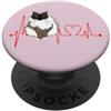 Birman Cat Heartbeat Society Birman Cat Heartbeat EKG Line - Ventaglio per gattini PopSockets PopGrip Adesivo