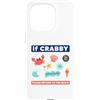 Maglietta Estiva Vacanza Al Mare Sole Es Custodia per iPhone 15 Pro T-shirt Estiva Per Le Vacanze, Retrò, Spiaggia, Granchi,