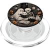 Librarian Ghost Book Lover Libro di lettura Ghost Skeleton Cat Moon Library PopSockets PopGrip per MagSafe