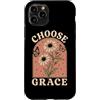 Christian Scripture Inspirational Bible Custodia per iPhone 11 Pro Scegli Grazia Cristiano Girasole Farfalla Fede Religioso