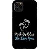 Pink Blue Reveal Decor Custodia per iPhone 11 Pro Max Annuncio di gravidanza rosa blu We Love You