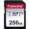 Transcend Scheda di memoria SDXC 300S da 256 GB UHS-I, C10, U3, V30, 4K, Full HD, fino a 95/40 MB/s (ideale per fotocamere digitali) con confezione Frustration Free - TS256GSDC300S-E