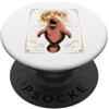 Manatees Manatee Lover Gifts Manatee Howling to the Moon Sea Cow Ocean Parody PopSockets PopGrip Adesivo