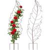 Relaxdays Reticolo a Foglia Set da 2, HxL: 100 x 30 cm, Metallo, Supporto per rampicanti, Giardino