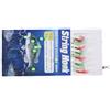 Sogoluat Sabiki Rig Esche da pesca in acqua salata con 10 ganci, esca a corda con piume per sgombro, aringhe odorate, sardine, attrezzatura da pesca in mare in acciaio inossidabile con moschettone girevole