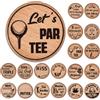 Namalu 18 Pezzi Divertenti Chip Segna Pallina da Golf Novità Marcatori da Golf in Legno Marcatore Palline da Golf per Tappetino da Golf Regalo per Golfisti per Cattivo Putter Uomini Papà Natale