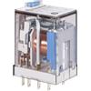 Finder 553490240040 - Relé a spina 4RT 7 A 24 Vdc con pulsante per prova manuale/indicatore meccanico