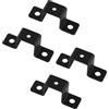 Bebykilemi Staffa di supporto a forma di U in acciaio al carbonio, morsetto di montaggio per tubi quadrati, staffa per tubi in metallo per porte e finestre, sistema di sicurezza per ringhiere, nero (4 pezzi da