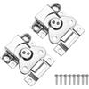 PATIKIL 2.83x2.52 Serratura A Farfalla A Molla, 2Pcs Serratura A Farfalla In Acciaio & Fermo A Toggle Per Chiusura Cassa Scatola Baule, Argento