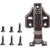 Culnflun Cerniera soft close per anta mobile vetro con telaio alluminio, cerniera nascosta nera in acciaio laminato a freddo, 19-24 mm