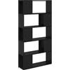 Mhdvray Set di mobili TV da parete in legno, 80 x 24 x 156 cm, moderno, con 4 ripiani, per soggiorno e multimediale, colore nero
