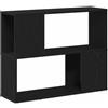 Mhdvray Mobile TV da parete, mensola da parete in legno effetto rovere nero, per soggiorno, 80 x 24 x 63 cm, design minimalista