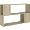 Mhdvray Libreria in rovere Sonoma, 100 x 24 x 63 cm, scaffale aperto moderno per libri, DVD e decorazioni, scaffale stabile per soggiorno e ufficio
