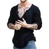 ENENEN Maglia Uomo Tinta Unita con Scollo a V Profondo e Manica Lunga Moda Pullover Casual a Sezione Sottile.