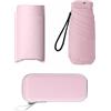 AUSDINAUTO, Mini ombrello dal design moderno, compatto e portatile, con protezione UV, alla moda e resistente (rosa), rosa, Taglia unica