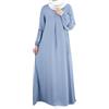 Generico Abaya - Vestito da preghiera donna, turco, tinta unita, musulmano, con Hijab, Khimar, Jilbabs, taglie forti, aperto, turchia, copertura completa, caftano, morbido, modesto, costume per Ramadan #0305Y