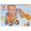 Eichhorn Set di escavatori Eichhorn Constructor, 90 pezzi, veicolo da costruzione, set da costruzione, kit da costruzione, giocattolo per bambini, legno, 100039087