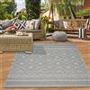 Teppich-Traum Tappeto per interni ed esterni in sisal con motivo a zig zag grigio dimensioni - 140 x 200 cm