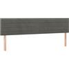 vidaXL Testiere 2 pz. Velluto grigio scuro 80x5x78/88 cm