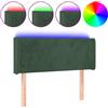 vidaXL Testata LED verde scuro 83x16x78/88 cm in velluto