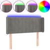 vidaXL Testiera LED Grigio chiaro 103x16x78/88 cm Velluto
