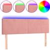 vidaXL Testiera LED Rosa 144x5x78/88 cm Velluto