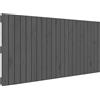 vidaXL Testata da parete grigia 140x3x60 cm in legno di pino massiccio