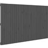 vidaXL Testiera da parete grigia 185x3x110 cm Legno massello di pino