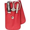 ERBE SOLINGEN set da viaggio per manicure in pelle Siena 9014 rosso