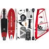 BRUNELLI 10.8 Tavola da windsurf in tessuto Segel iSUP Stand Up Paddle Checker 4,5 m² Tavola con attrezzatura