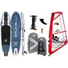 BRUNELLI 10.8 Tavola da windsurf SUP a doppio strato Stand Up Paddle Checker 4,5 m² con attrezzatura e remo