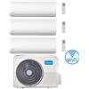 Midea Climatizzatore Condizionatore Midea Xtreme WiFi R32 Trial Split 12000 + 12000 + 12000 BTU con U.E. M4OE-28HFN8-Q INVERTER Classe A++/A+