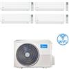 Midea Climatizzatore Condizionatore Midea Evolution WiFi R32 Quadri Split 9000 + 12000 + 12000 + 12000 BTU con U.E. M4O-36FN8-Q INVERTER Classe A++/A+