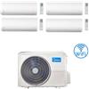 Midea Climatizzatore Condizionatore Midea Xtreme WiFi R32 Quadri Split 9000 + 9000 + 9000 + 12000 BTU con U.E. M4O-36FN8-Q INVERTER Classe A++/A+