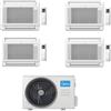 Midea Climatizzatore Condizionatore Midea Console Pavimento Quadri 9000 + 12000 + 12000 + 12000 BTU con U.E. M4O-36HFN8-Q INVERTER Classe A++/A+ R32