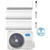 Midea Climatizzatore Condizionatore Midea Breezeless-E + Xtreme WiFi R32 Trial Split 9000 + 9000 + 18000 BTU con U.E. M4OE-28HFN8-Q INVERTER Classe A++/A+
