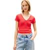 Tommy Jeans T-Shirt Maniche Corte Donna Slim Scollo a V