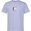 Calvin Klein SS 30S WHSL CKJ 2TONE CK Graphic LV14RE829G T-Shirt da Uomo, Viola (Blu Casual), S, Viola (Blu Casuale), S