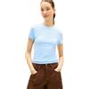 Tommy Jeans Donna T-Shirt Maniche Corte Linear Slim Fit, Blu (Light Powdery Blue), S