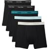 Calvin Klein Men Boxer Brief 5PK Blue (Black Bodies w/Black/Niagara Falls) M