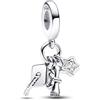 The Charmery Ciondolo a tre ciondoli per laurea 2026, in argento Sterling 925, compatibile con ciondoli Pandora e molti altri braccialetti con ciondoli del Regno Unito.
